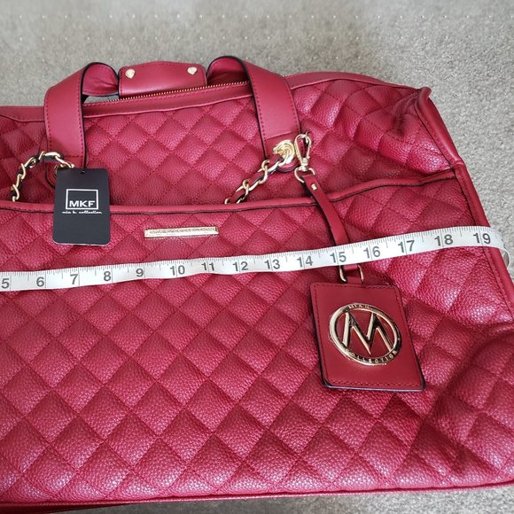 MKF Collection Lexie Vegan Leather Duffle by Mia K. RED - Picture 8 of 9